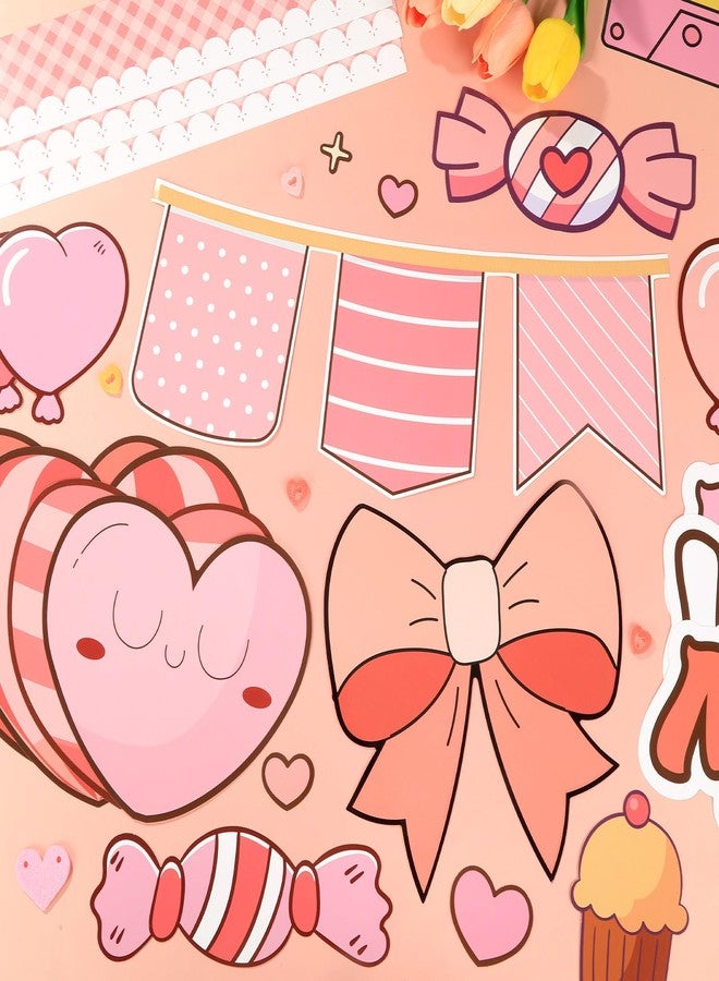 ojustbeok Valentine's Day Bulletin Board Decoration You Make My Heart Pop Cutouts Happy Valentine’s Day Classroom Decoration Candy Heart Poster for Class School Home Office Chalkboard Wall Door Supplies - Image 4