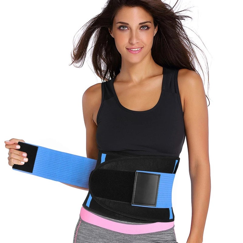 Bluejw Waist Trimmer Belt for Women & Men - Waist Trainer Sweat Band - Polyester Sauna Belt - Tummy Control Workout Fitness - Image 4