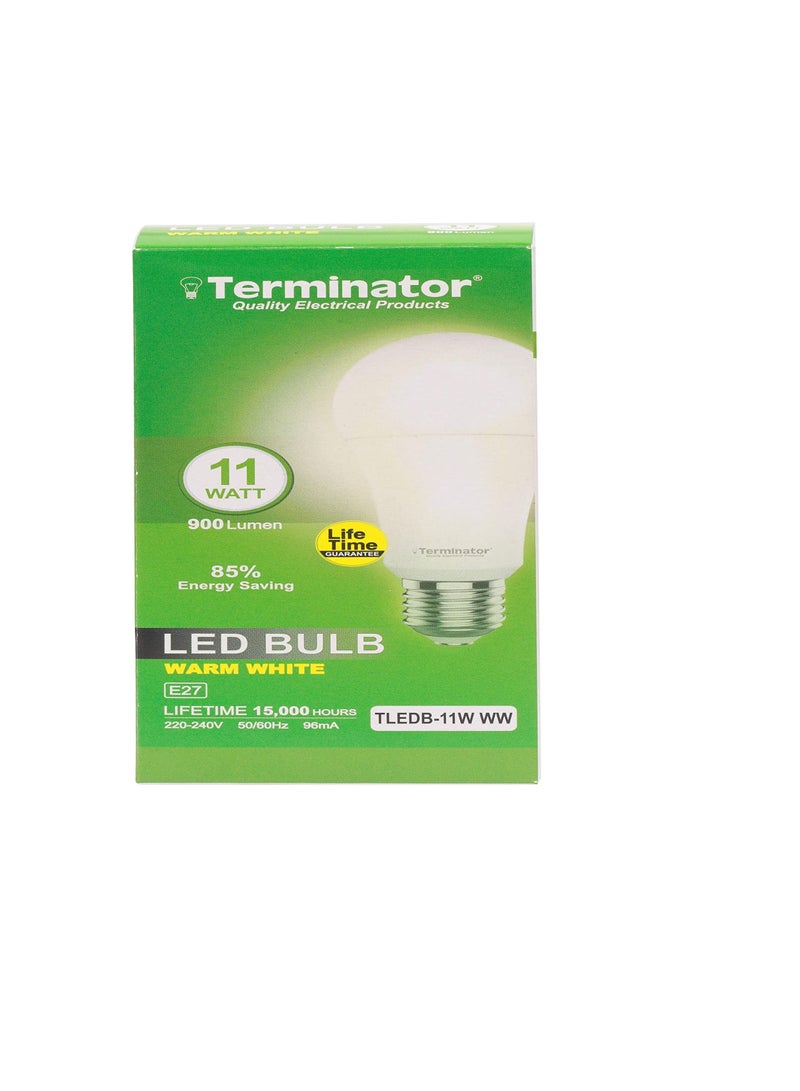 Terminator LED Bulb 11W Warm White E-27 TLEDB-11W-WW ESMA Approved Terminator - Image 2