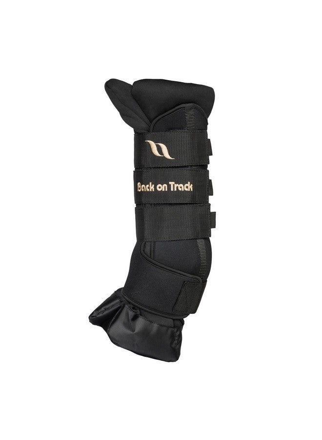 Back on Track Back on Track Royal Quick Wraps Deluxe - Equestrian Sport Flexible Supportive Protective Horse Leg Wraps with Hook & Loop Closure, Pair, Black - 14" - M - Image 1