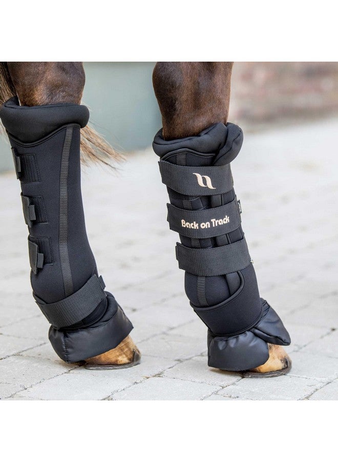 Back on Track Back on Track Royal Quick Wraps Deluxe - Equestrian Sport Flexible Supportive Protective Horse Leg Wraps with Hook & Loop Closure, Pair, Black - 14" - M - Image 5