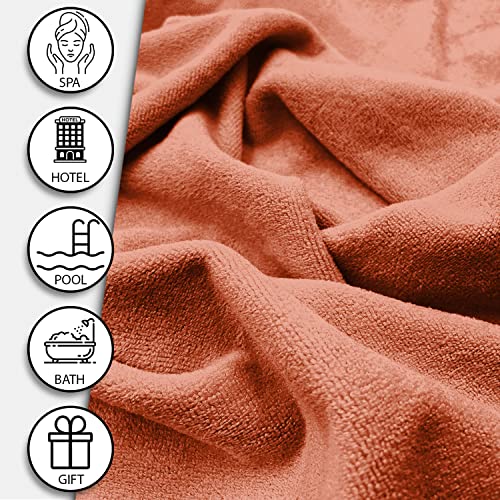 Sassoon Venir Microfiber 1 Piece Women Bath Towel 450 GSM (60x120cm, Rust Color) Ultra Soft Material, Towel for Daily use - Image 3