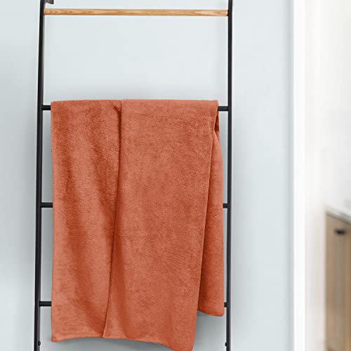 Sassoon Venir Microfiber 1 Piece Women Bath Towel 450 GSM (60x120cm, Rust Color) Ultra Soft Material, Towel for Daily use - Image 2