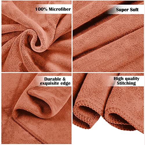 Sassoon Venir Microfiber 1 Piece Women Bath Towel 450 GSM (60x120cm, Rust Color) Ultra Soft Material, Towel for Daily use - Image 5