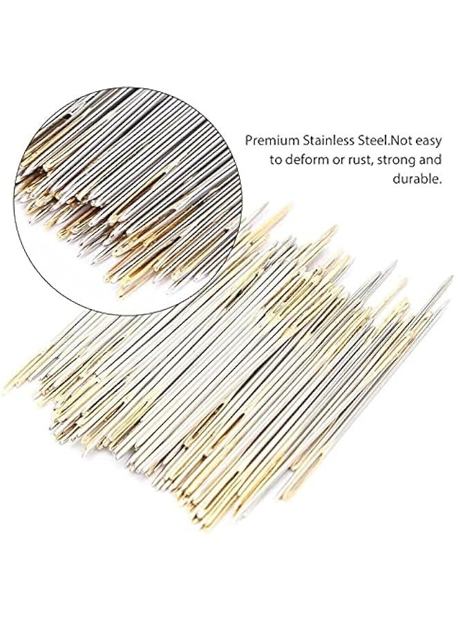 100Pcs Cross Stitch Needles,Metal Sewing Needles Embroidery Needles Stitching Needles Set with Storage Box(24) - Image 4