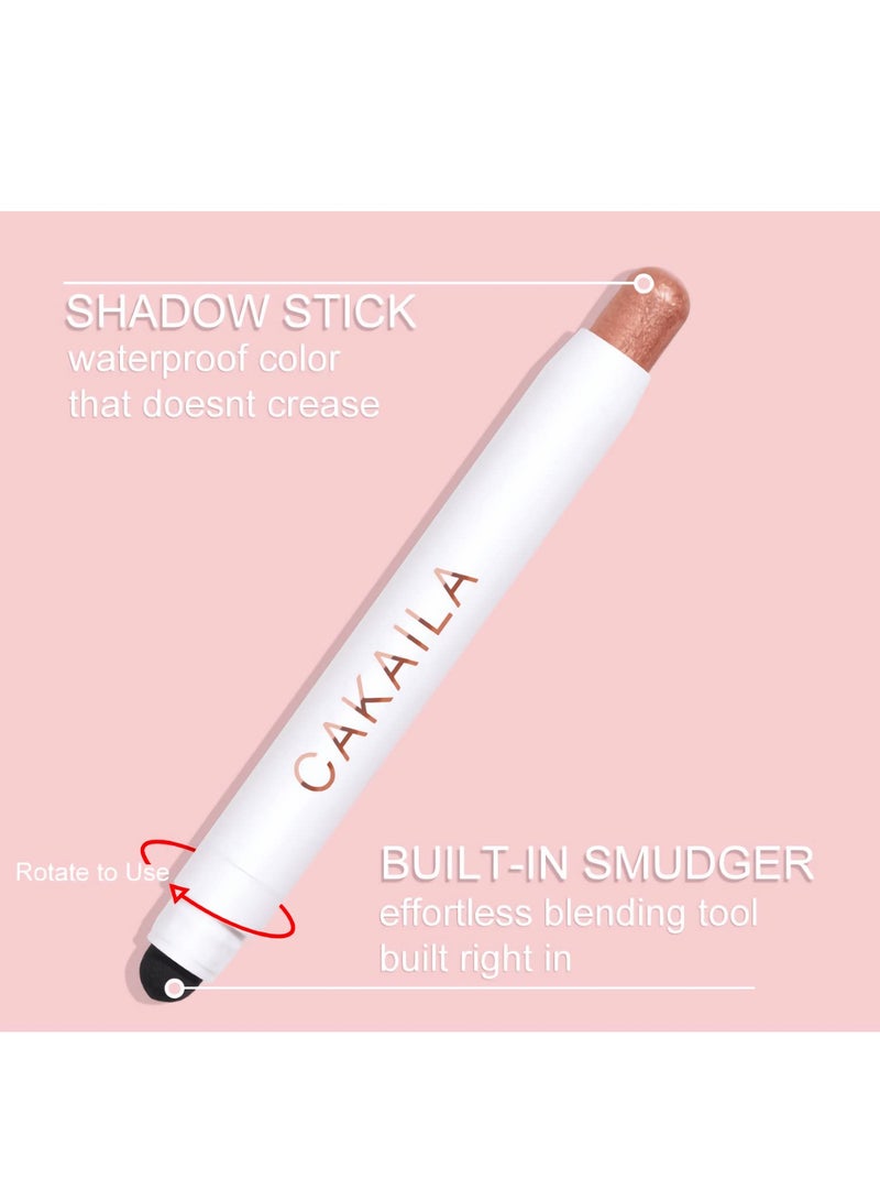 Generic 6 Pcs Matte Eyeshadow Pencil Set - Professional Waterproof Cream Eyeshadow Sticks for Long-Lasting Makeup, Eye Brightening Highlighter in Copper Shades. Perfect for Stunning Looks!  - Image 3