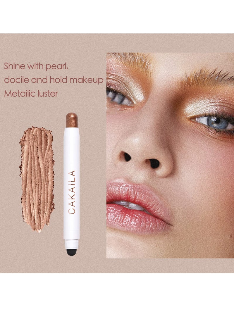Generic 6 Pcs Matte Eyeshadow Pencil Set - Professional Waterproof Cream Eyeshadow Sticks for Long-Lasting Makeup, Eye Brightening Highlighter in Copper Shades. Perfect for Stunning Looks!  - Image 2
