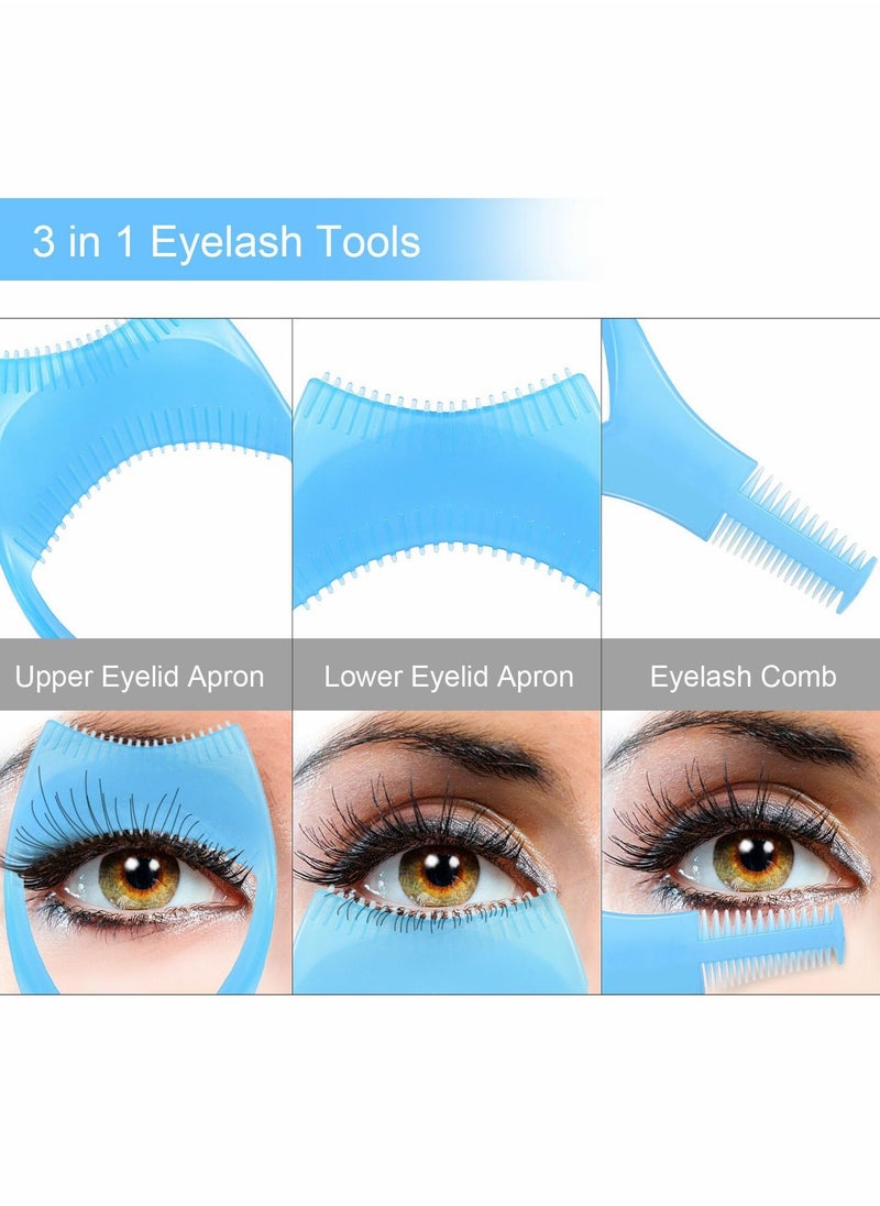Excefore - 3 in 1 Eyelashes Tools, 6 Pcs Mascara Shield Applicator Guard Eyelash Guide with Comb for Makeup - Image 1
