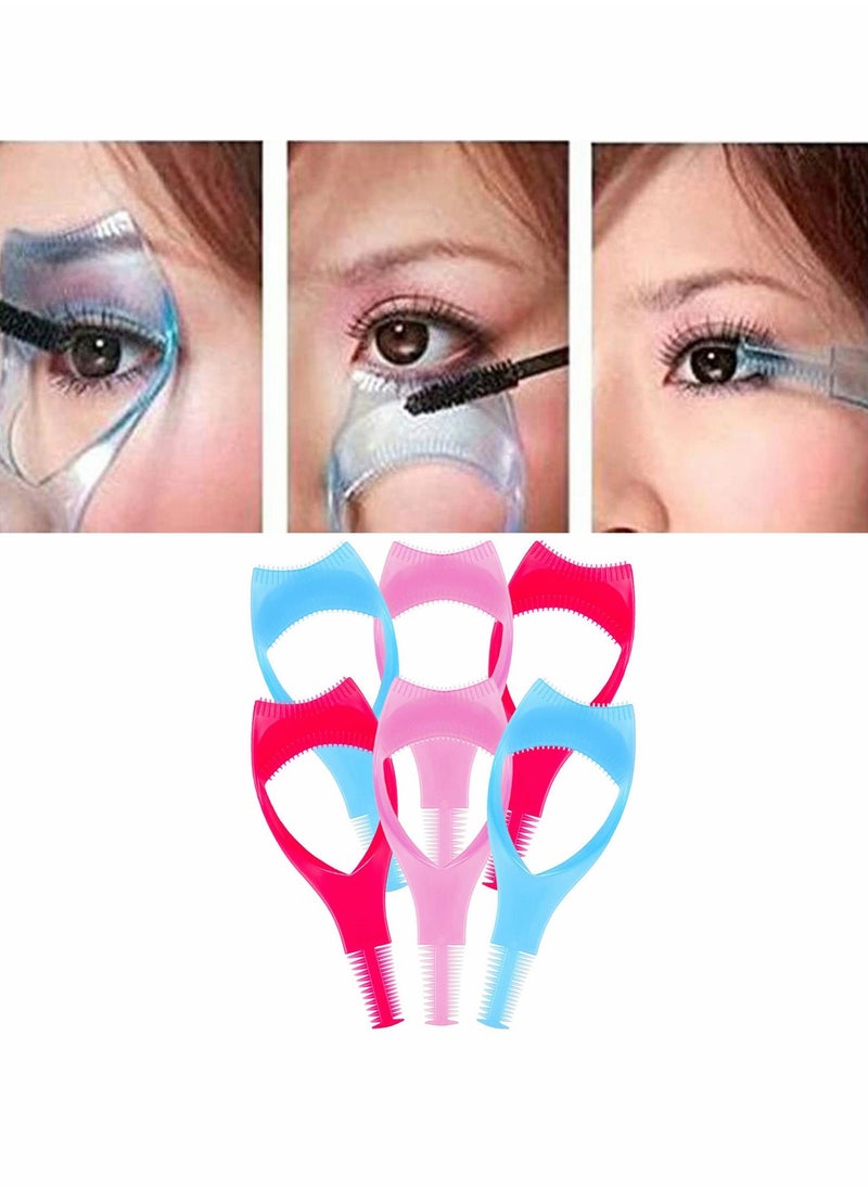 Excefore - 3 in 1 Eyelashes Tools, 6 Pcs Mascara Shield Applicator Guard Eyelash Guide with Comb for Makeup - Image 1