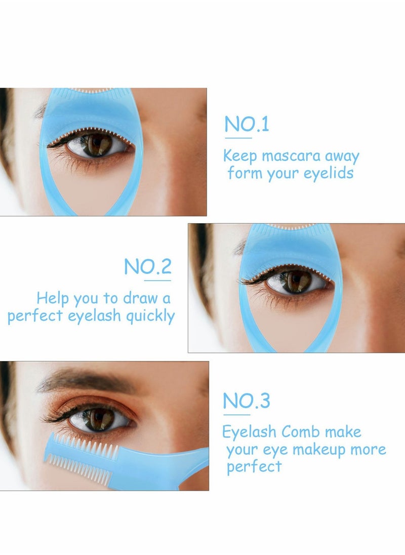 Excefore - 3 in 1 Eyelashes Tools, 6 Pcs Mascara Shield Applicator Guard Eyelash Guide with Comb for Makeup - Image 1