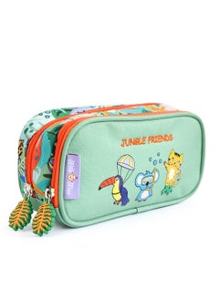 Milk&Moo Milk&Moo Double Compartment Pencil Case Jungle Friends  - Image 1