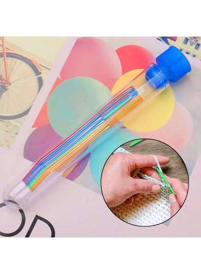 8 Pcs Aluminum Yarn Needle Set, Jumbo Blunt-Tip Tapestry Needles with Large Eyes, Bent Weaving Needles for Knitting, Crochet Quilting - Image 4
