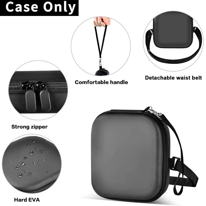 ANKHOH Portable CD Player Case with Belt, for Deluxe, for Sunoony, for MEGATEK, for Gueray, for ARAFUNA, for Klim, Travel Carrying Holder Storage for Walkman and Cable Accessories (Case Only) (Black) - Image 3