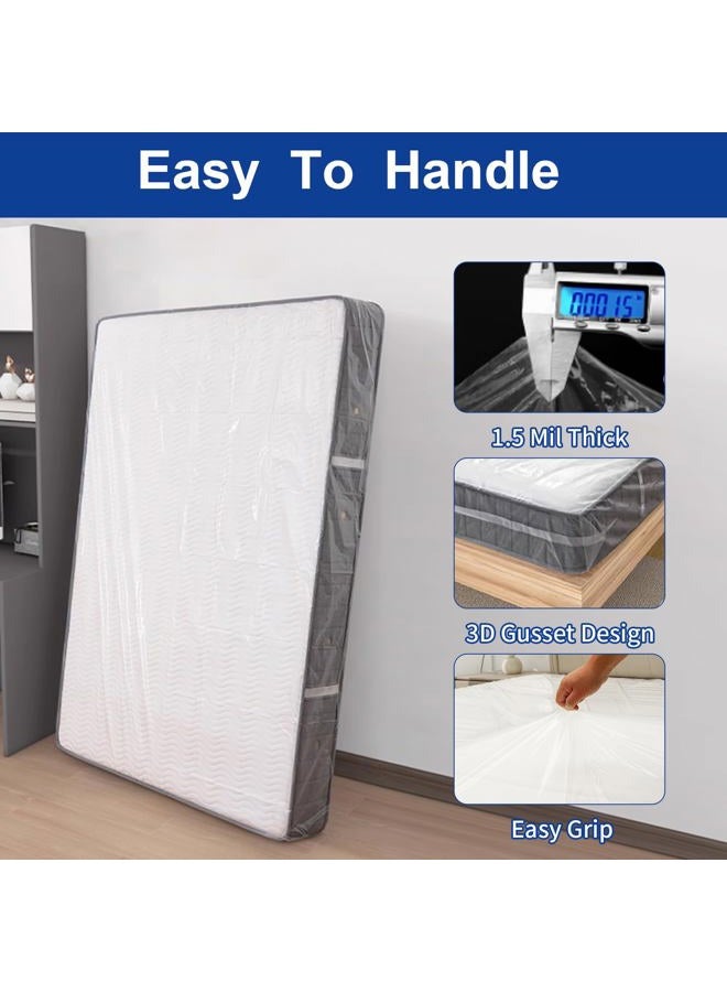 TopSoon Mattress Bag For Storage Mattress Disposal Bag King/Queen Clear - Image 3