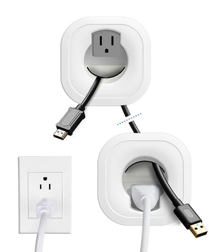 in Wall Cable Management Kit with Hole Saw Drill Attachment Includes Power Low Voltage Cord Management Hide TV Wires for WallMounted TVs