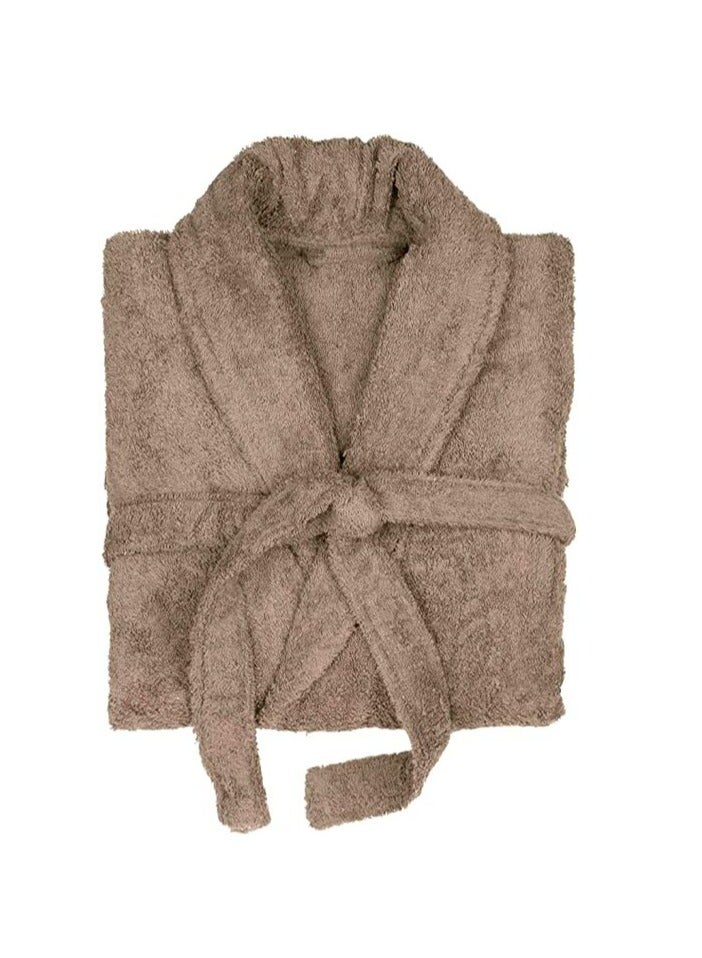 لاش رداء حمام شال للنساء والرجال من Lushh - رداء حمام للفنادق والمنتجعات الصحية - عالي الامتصاص وخفيف الوزن مع جيوب - للجنسين، بيج داكن (L/XL) - Image 3