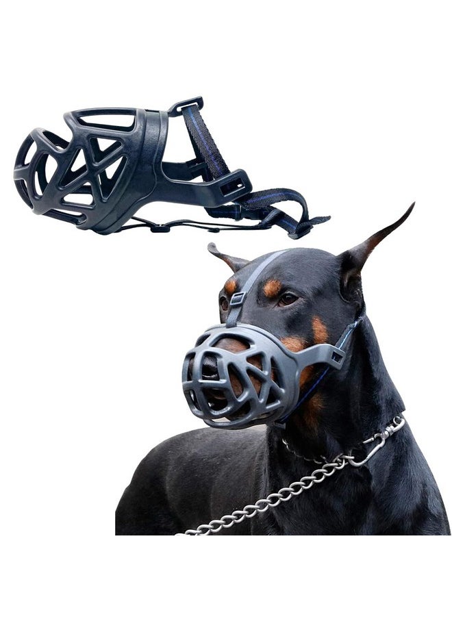 Sage Square Dog Rubber Muzzle Prevents Chewing Barking,Biting,Basket Muzzle Allows Panting And Drinking Comfortable,Adjustable,Durable (Small)  - Image 1