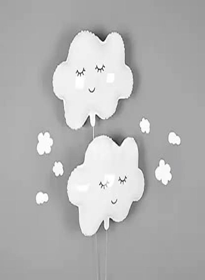 Selibration 30 Inch Cute Sleepy Face Cloud Shape Foil Balloon (White) For Summer Camp Party, Kids Birthday, Home, Baby Shower, Seasonal Themed Decoration, Party & Event Supplies (Pack Of 1pcs) - Image 5
