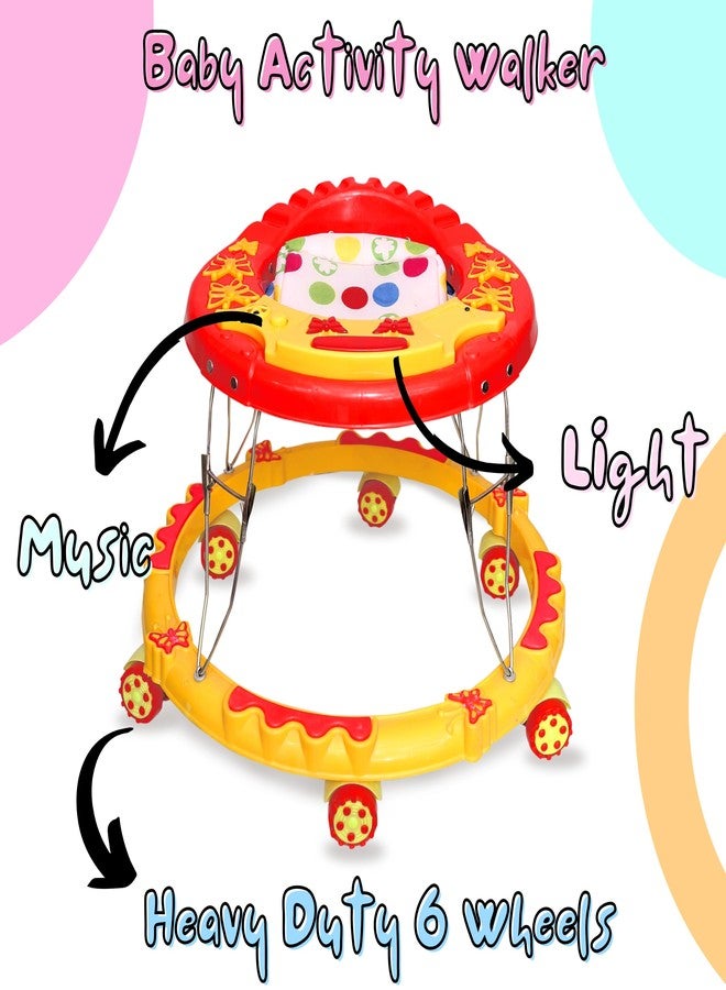 Avani Metrobuzz Baby Foldable Activity Play Walker with Toy Bar, Music & Light for 6 Months to 18 Months Old Baby (Red) - Image 2