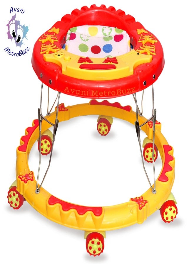 Avani Metrobuzz Baby Foldable Activity Play Walker with Toy Bar, Music & Light for 6 Months to 18 Months Old Baby (Red) - Image 3