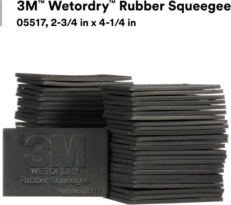 3M Wetordry Rubber Squeegee 05517 - Comfort Fit, Flexible Tool for Wet Sanding, 2-3/4 in x 4-1/4 in - Image 3