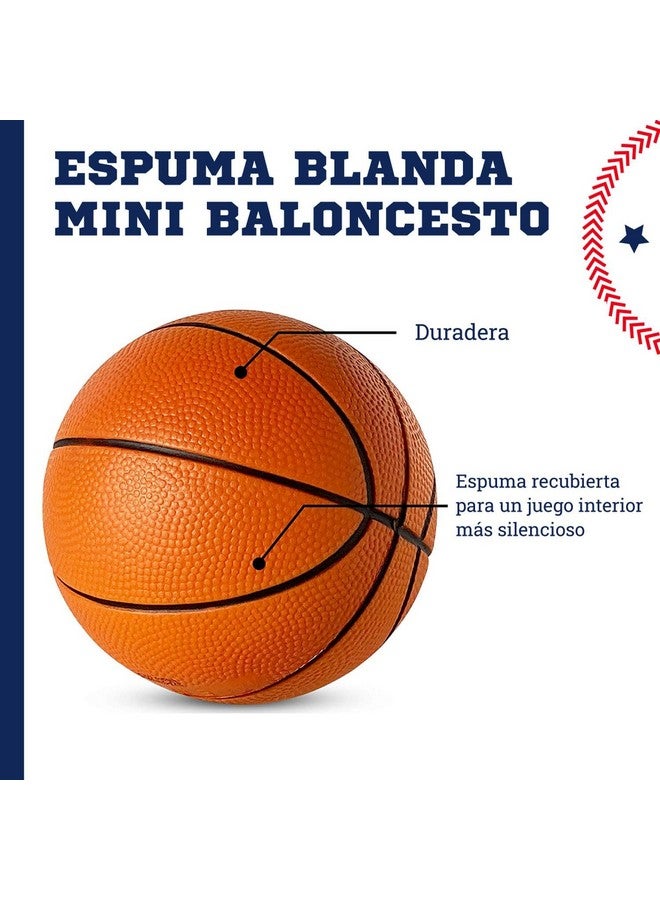 Botabee Mini Basketball Hoop Set For Kids - 5 Inch Foam Basketballs 2 Pack - Safe And Soft Foam Indoor Mini Basketball - Compatible With Sklz Pro Mini Hoop, Over The Door Hoops, And Nerf Hoops- Orange - Image 5