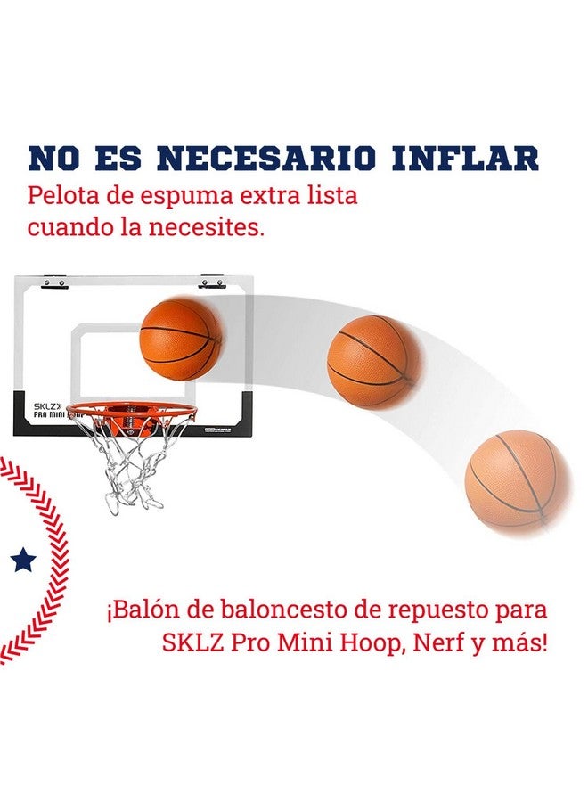 Botabee Mini Basketball Hoop Set For Kids - 5 Inch Foam Basketballs 2 Pack - Safe And Soft Foam Indoor Mini Basketball - Compatible With Sklz Pro Mini Hoop, Over The Door Hoops, And Nerf Hoops- Orange - Image 3