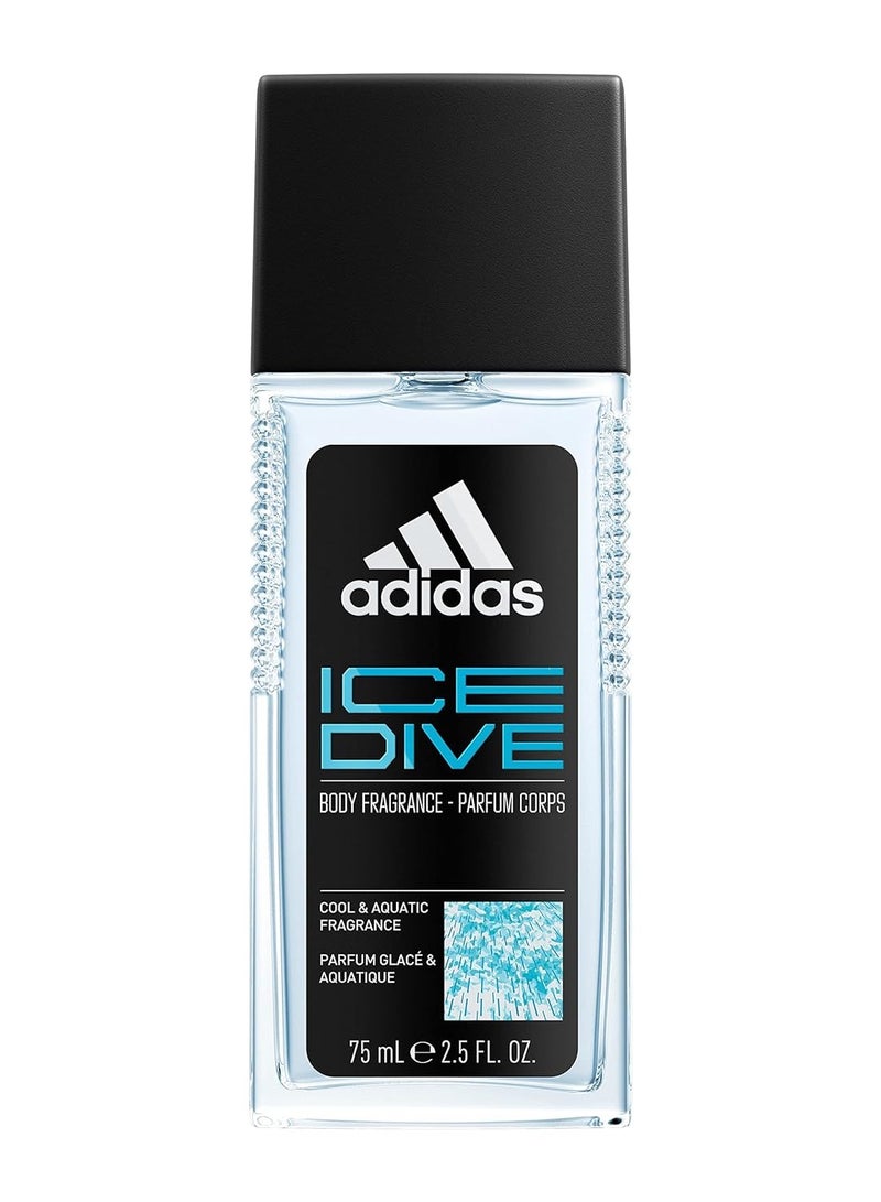 Adidas Ice Dive Body Fragrance for Men, 2.5 fl oz 75 mlmm - Image 1