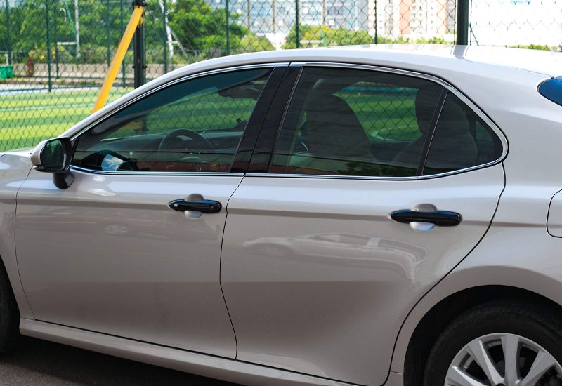 CKE Door Handle Protectors Compatible with Toyota Camry 2025-2018 for Corolla Corolla Cross Avalon Venza Prius Accessories Car Exterior Door Handle Cover Trims with 2 Smart Entry Holes -Glossy Black - Image 4