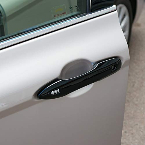 CKE Door Handle Protectors Compatible with Toyota Camry 2025-2018 for Corolla Corolla Cross Avalon Venza Prius Accessories Car Exterior Door Handle Cover Trims with 2 Smart Entry Holes -Glossy Black - Image 5