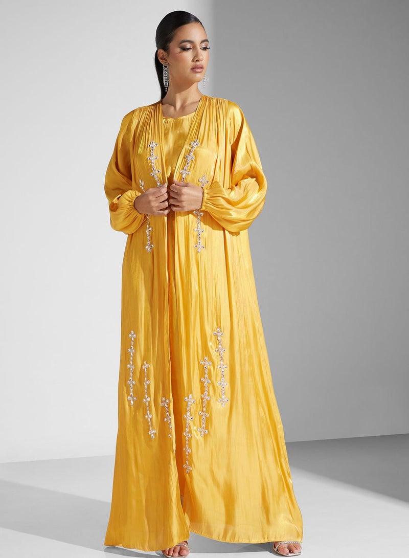 Embellished Yellow Dress