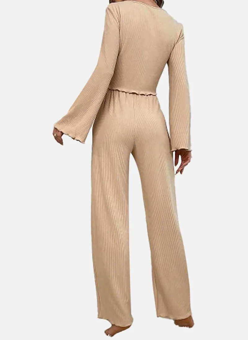 يونيكي Beige Solid Pyjamas & Top