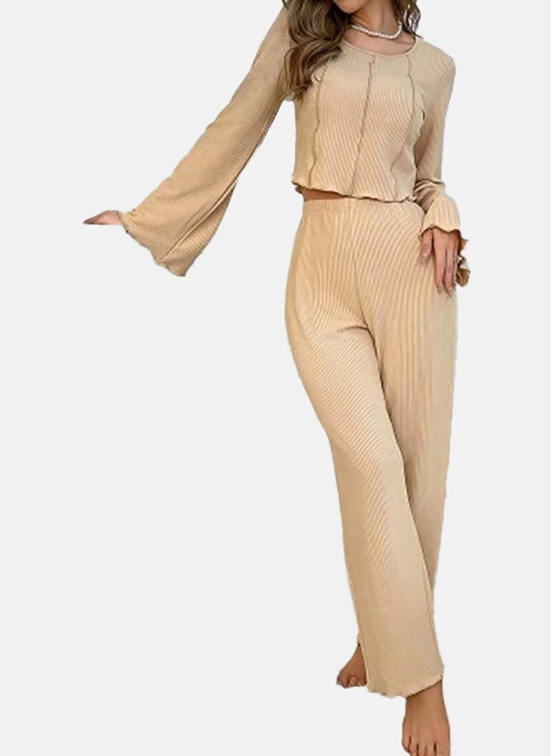 يونيكي Beige Solid Pyjamas & Top