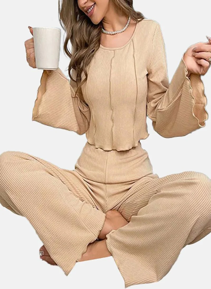 يونيكي Beige Solid Pyjamas & Top