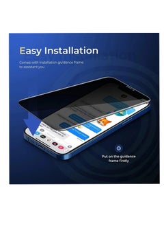 DIGI CORE iPhone Tempered Glass 3 Pack Privacy Screen Protector Set For iPhone 13 Privacy Screen Protector 6.6 Inch Anti-Spy Tempered-Glass, Scratch Resistant iPhone Glass Full-Coverage Glass iPhone 13 Screen Protector  - Image 4
