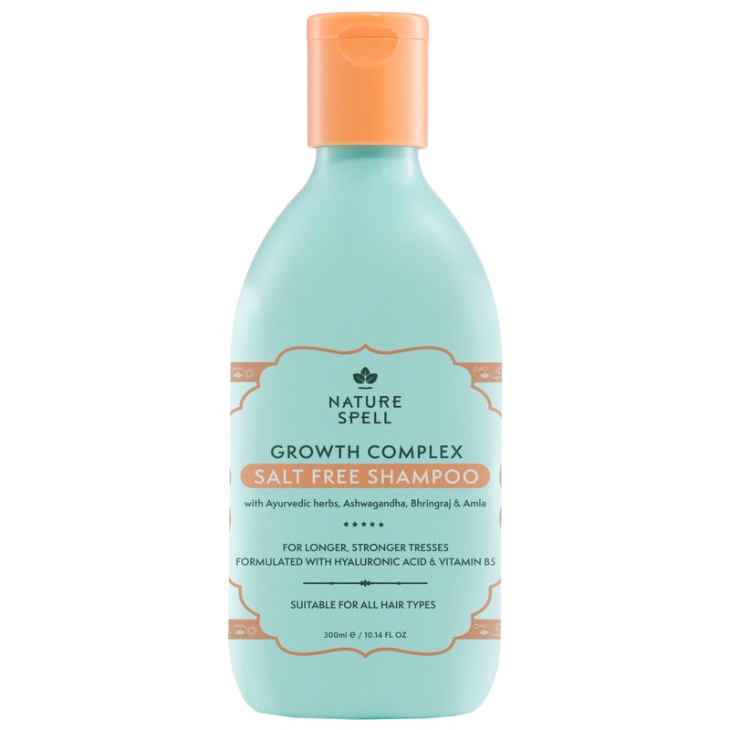 Nature Spell Hair Growth Complex Shampoo, Sulfate & Paraben Free, Nourishing & Strengthening, Infused with Hyaluronic Acid & Vitamin B5, For All Hair Types, Vegan, 10.14 fl oz - Image 1