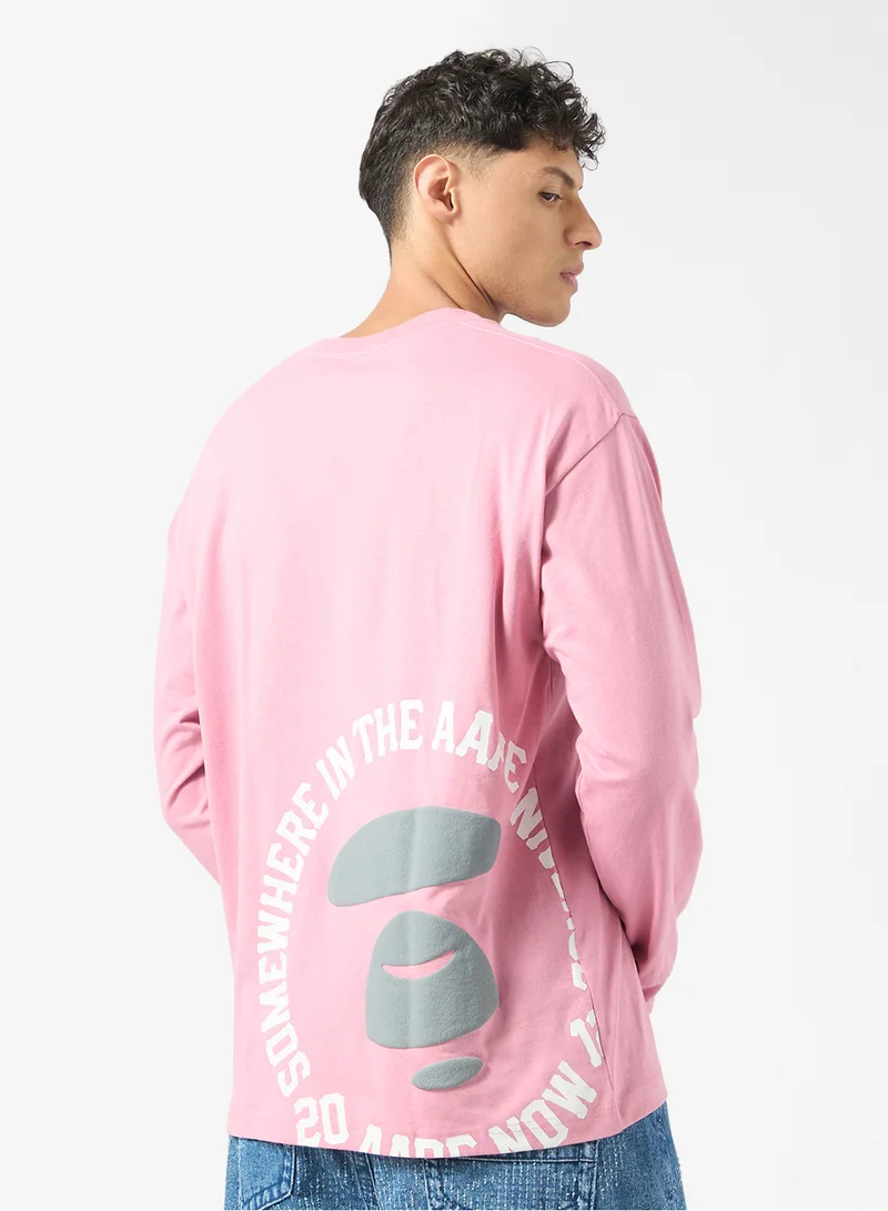 AAPE Moonface logo long sleeve tee