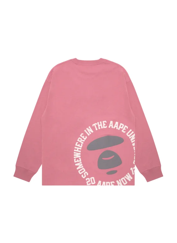 AAPE Moonface logo long sleeve tee