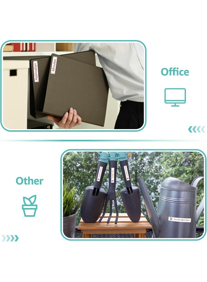 Royal Apex شريط ملصقات متوافق باللونين الأحمر والأبيض لآلة DYMO D1 53713 45805 – 12 مم × 7 م بديل لملصق مدير LM160، 280، 260P، 210D (عبوة من 1) - Image 4