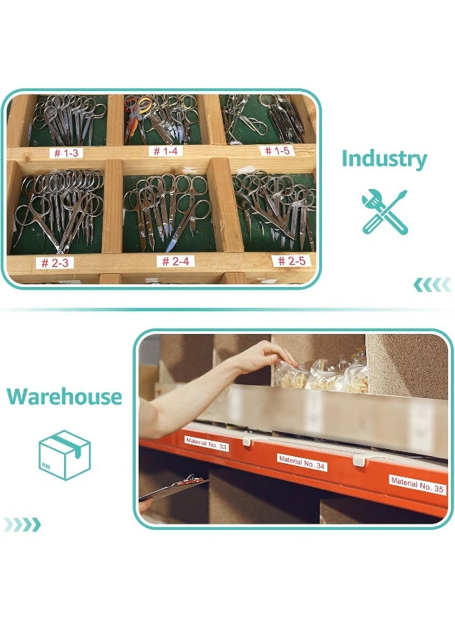 Royal Apex شريط ملصقات متوافق باللونين الأحمر والأبيض لآلة DYMO D1 53713 45805 – 12 مم × 7 م بديل لملصق مدير LM160، 280، 260P، 210D (عبوة من 1) - Image 5