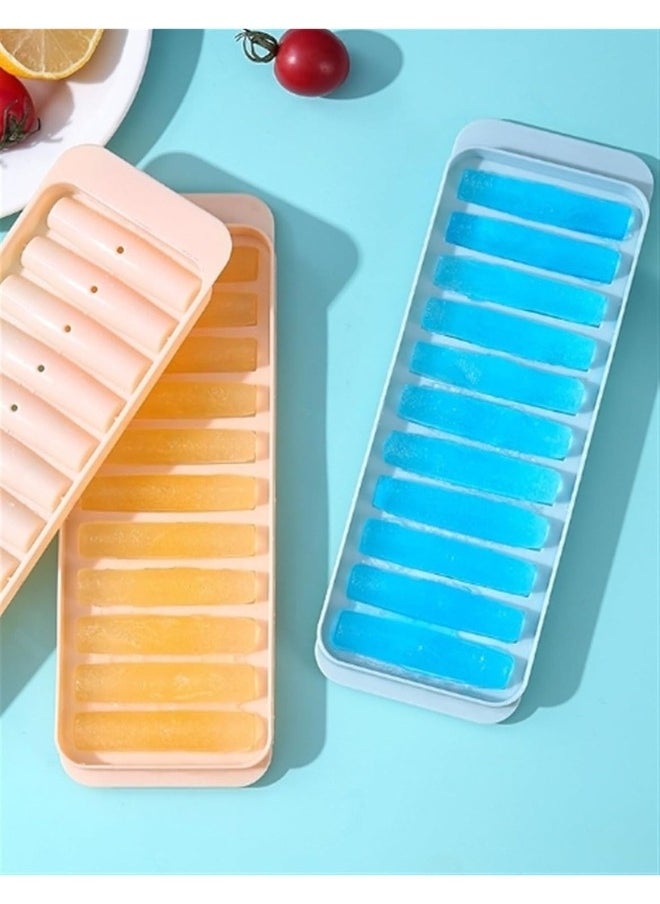 Generic - 1pc Long Slim Ice Tray with Lid 10 Holes Perfect for Narrow Bottles and Cups - Image 1