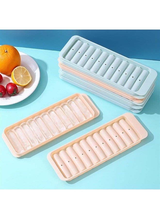 Generic - 1pc Long Slim Ice Tray with Lid 10 Holes Perfect for Narrow Bottles and Cups - Image 1