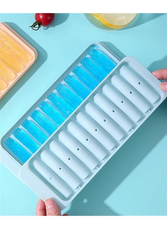 Generic - 1pc Long Slim Ice Tray with Lid 10 Holes Perfect for Narrow Bottles and Cups - Image 1