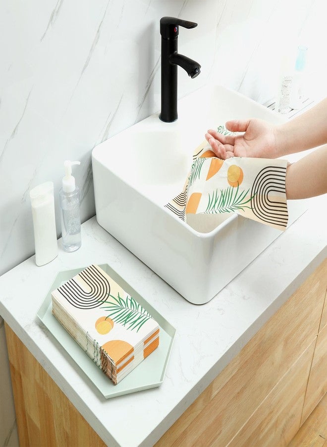 Sinmoe 100 Pack Floral Napkins Disposable Paper Hand Towels 2 Ply Decorative Dinner Guest Towels Flower Cocktail Napkins for Bathroom Toilet Powder Room Wedding Bridal Shower Birthday (Lovely) - Image 2