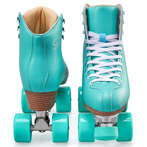 PAPAISON Roller Skates for Women and Men, Deluxe 2 Layer Microfiber Leather Double Row-Classic Roller Skates for Girls, Professional Outdoor Indoor Quad-Skates for Kids & Adults - Image 2