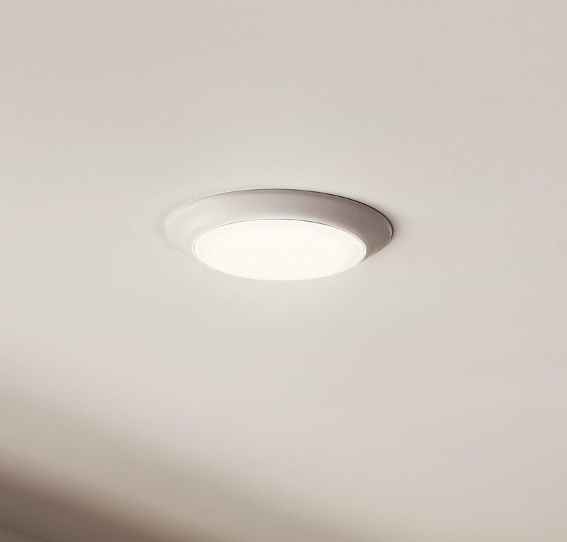 Kichler Gen I LED Downlight, 7.5" Ceiling Flush Mount Interior Dimmable Light, 2700K, (7.5" x 1.5"), White, 43846WHLED27 - Image 2