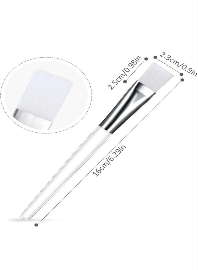 Shidara Fan Brushes for Facials, Soft Fan Mask Brush Facial Brushes Makeup Tools | White | 6 Pieces - Image 2