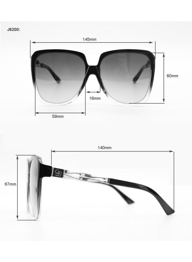 Jessica Simpson Women'S J6200 Oversized Teardrop Oval Sunglasses With Uv400 - Glamorous Sunglasses For Women, 59Mm - Image 2