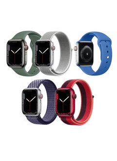 Perfii 5pcs Watch Bands Replacement for Apple Watch Strap Compatible with Apple Watch 49/46/45/44/42mm Series 10/9/8/7/6/5/4/SE/Ultra  - Image 1