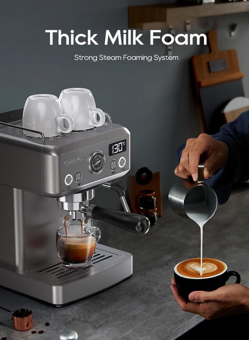 HiBrew H10A 1.8L Semi Auto Coffee Macine - Silver - Image 2